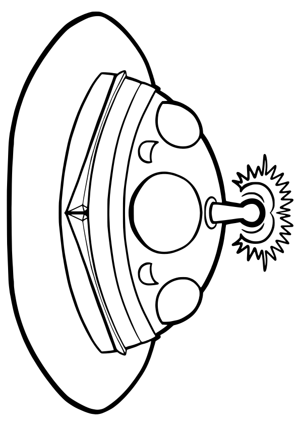 UFO free coloring pages for kids