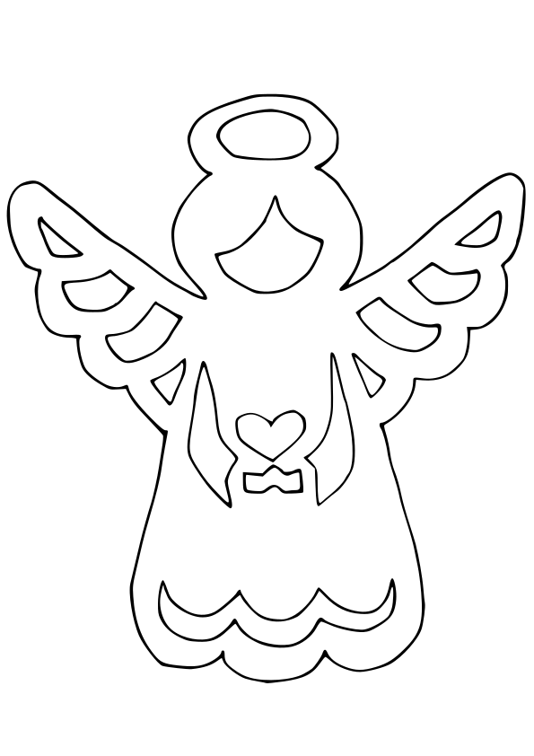 Angel free coloring pages for kids