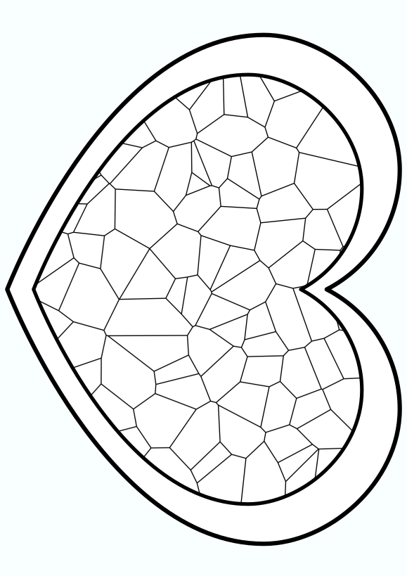 voronoi diagram free coloring pages for kids