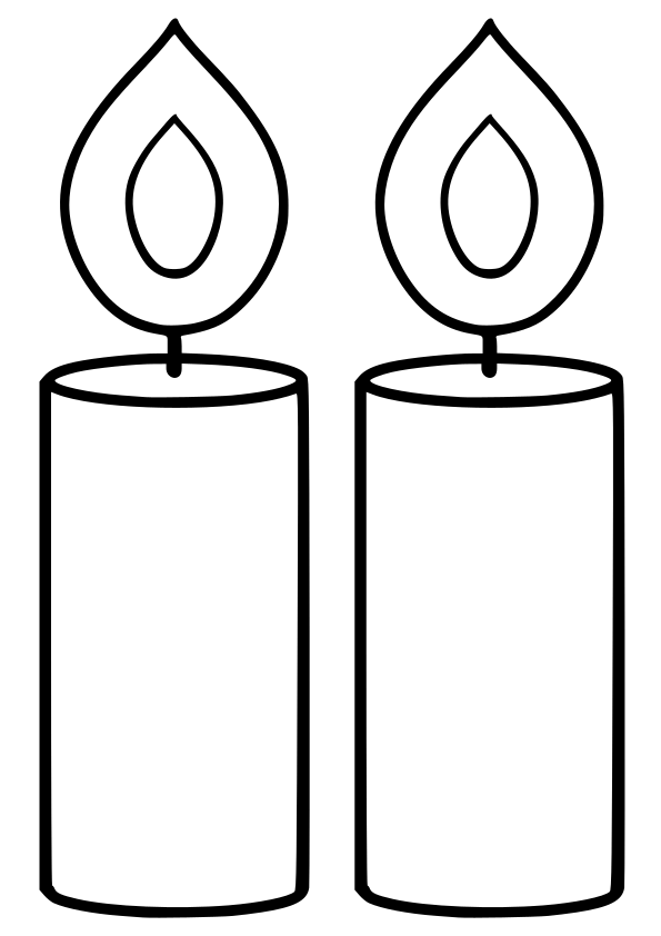 Candle free coloring pages for kids