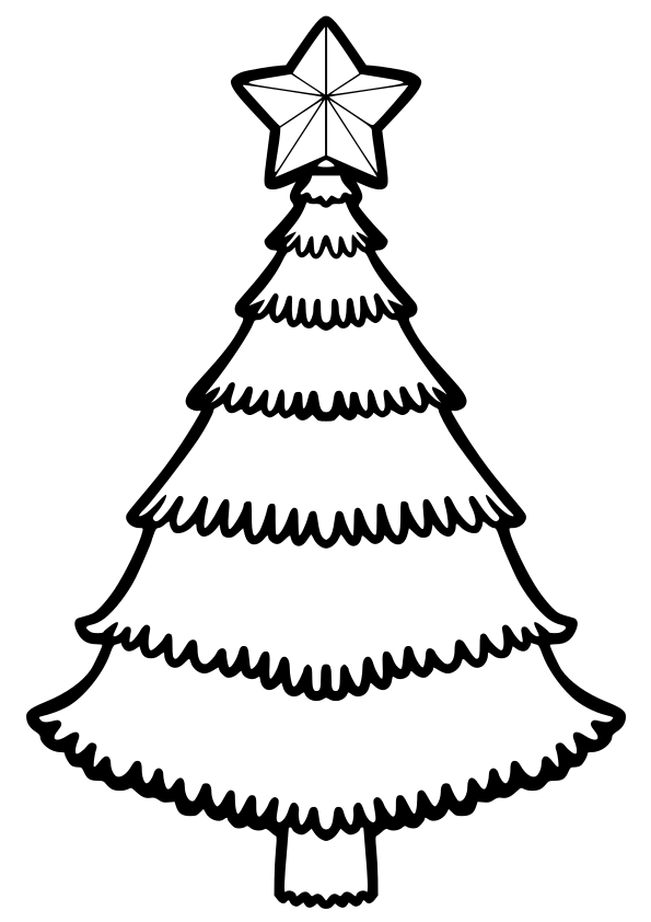 Christmas Tree5 free coloring pages for kids