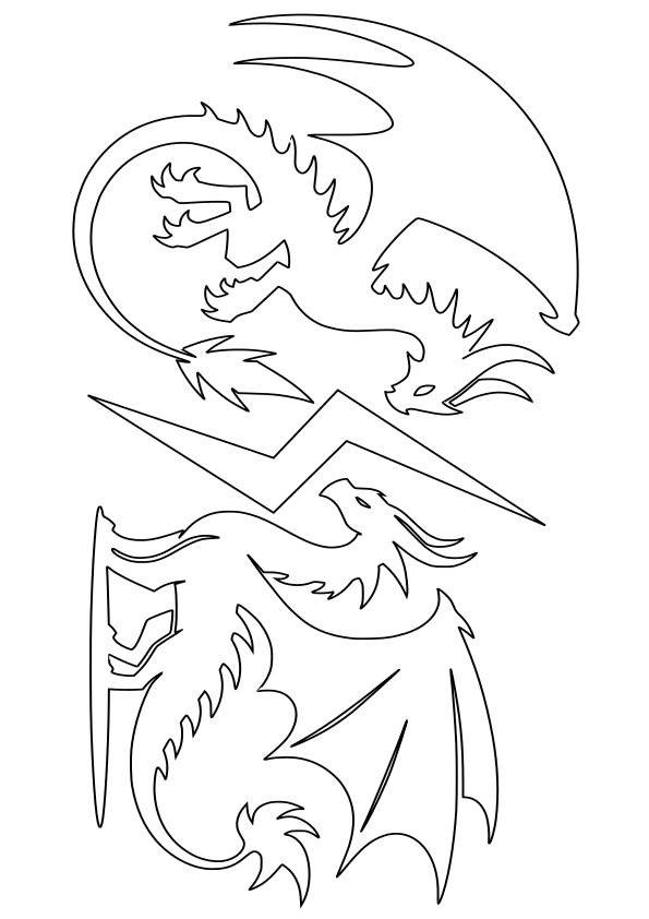 Dragon 14 free coloring pages for kids