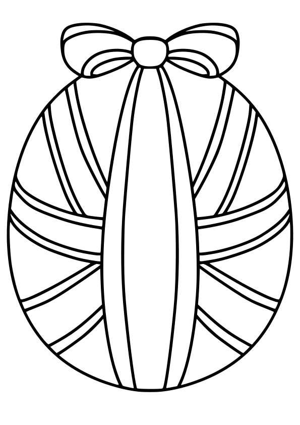 Egg Ribbon free coloring pages for kids