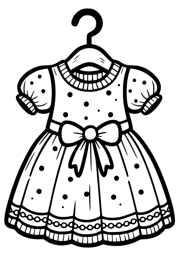 Girls Dress 2 free coloring pages for kids
