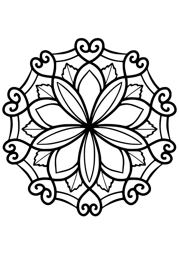 Flower41 free coloring pages for kids