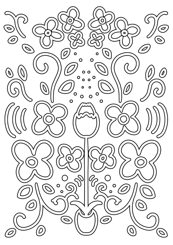 Flower14 free coloring pages for kids