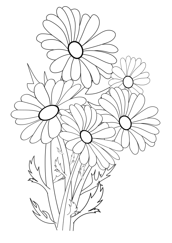 Flower 2 free coloring pages for kids