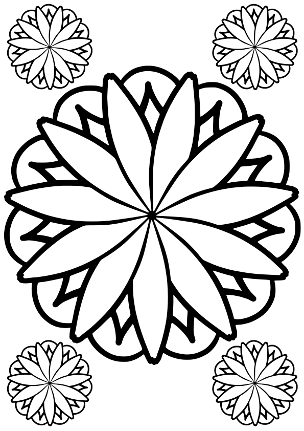 Flower31 free coloring pages for kids
