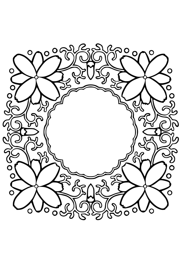 flower43 free coloring pages for kids
