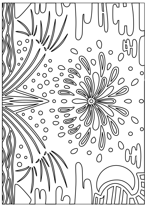 Firework 10 free coloring pages for kids