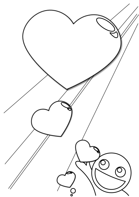 Heart 9 free coloring pages for kids
