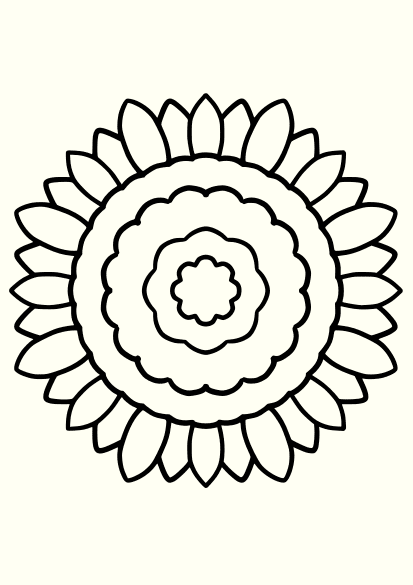 Sunflower4 free coloring pages for kids