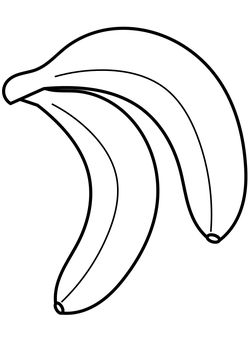banana coloring pages for kindergarten and preschool kids activity free