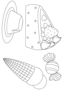 sweets free coloring pages for kids