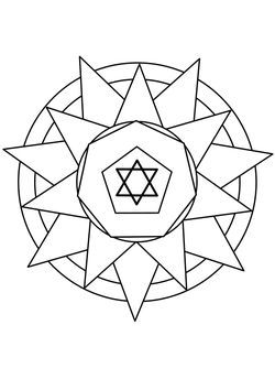 Mandala 5 coloring pages for kindergarten and preschool kids activity free