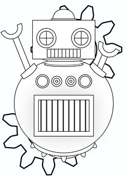 Robo 1 free coloring pages for kids