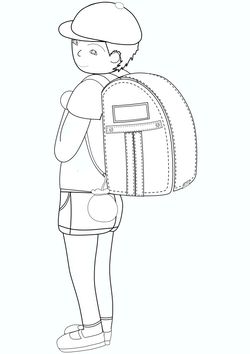 Boy carrying a parcel
 free coloring pages for kids