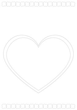 Letter heart 1 free coloring pages for kids