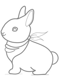 Rabbit 1 free coloring pages for kids