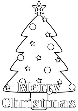 Christmas tree free coloring pages for kids