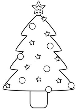 Christmas tree without letter
 coloring pages for kindergarten and preschool kids activity free
