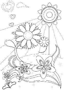 Flower-high level coloring pages for kindergarten and preschool kids activity free