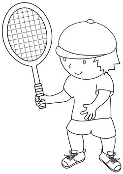 tennis free coloring pages for kids