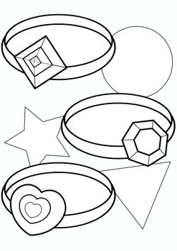 Glittering jewelry ring free coloring pages for kids