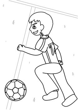 Football free coloring pages for kids