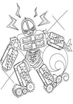 Sinkerizer Robo free coloring pages for kids