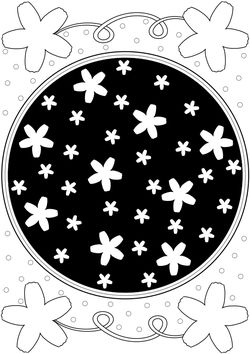 の桜の木の塗り絵です