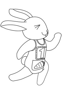 Rabbit 3 free coloring pages for kids