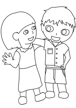 Friendly1 free coloring pages for kids
