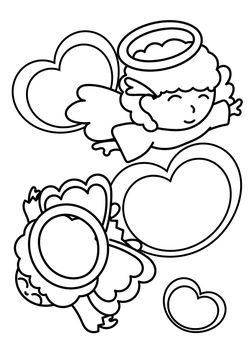 Angel kids free coloring pages for kids