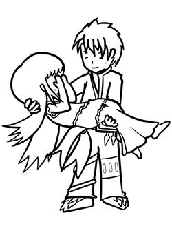 Princess and warrior free coloring pages for kids