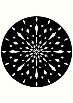 の黒白塗り絵マンダラ1-13