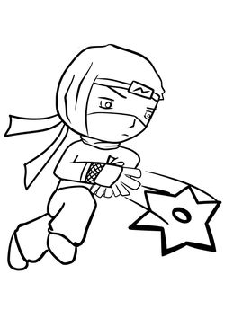 Ninja3 free coloring pages for kids