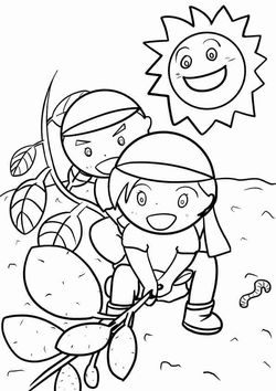 Imohori picnic free coloring pages for kids