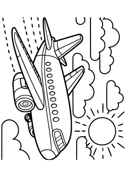 Airplane 3 free coloring pages for kids