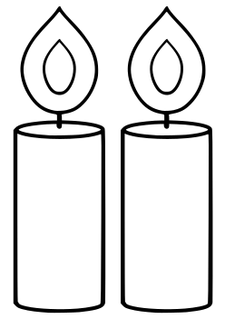 Candle free coloring pages for kids