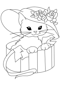 Cat-misu33-4 coloring pages for kindergarten and preschool kids activity free