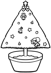 Christmas Tree2 free coloring pages for kids