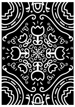 のチューリップ5の黒白塗り絵です。はみ出しても目立たないのでしっかり中を塗ってしまえば小さなお子さんにも綺麗な作品を作っていただけます。