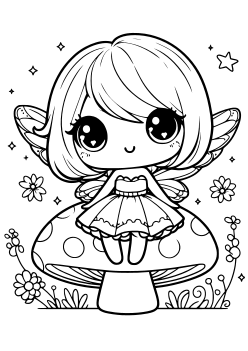 Fairy Girl 14 free coloring pages for kids