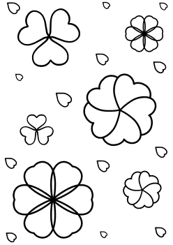 Flower 11 Heart free coloring pages for kids
