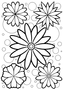 Flower29 coloring pages for kindergarten and preschool kids activity free