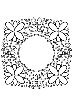 flower43 free coloring pages for kids