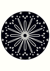 の花火6の黒白塗り絵です。