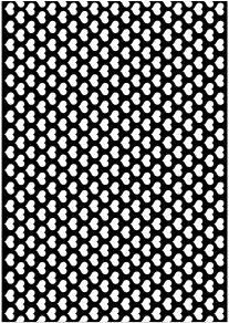 のハート16の黒白背景塗り絵です