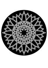 の小さなお子さんでも簡単に塗れるオシャレなひまわりの黒白塗り絵です